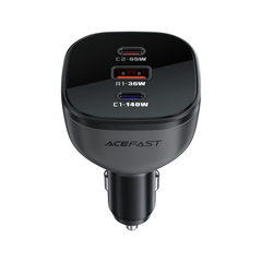 Acefast B14 165W (2*USB-C+USB-A) 3-port car charger, black