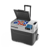 Promate CoolFast 40 Liters Portable Outdoor Mini Refrigerator with 52000mAh Powerpack , 40L Capacity ,Gray