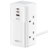 Promate - 70W Multi-Port Charging Station with Quad AC Socket,White