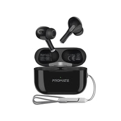 Promate - Harmoni-ProHigh Definition InteliTouch TWS Earphone, With 350mAh Charging Case,Black