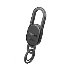 Promate Smart Carabiner Keychain w/ Apple Find My Precision Locator,Rechargeable Battery,Black