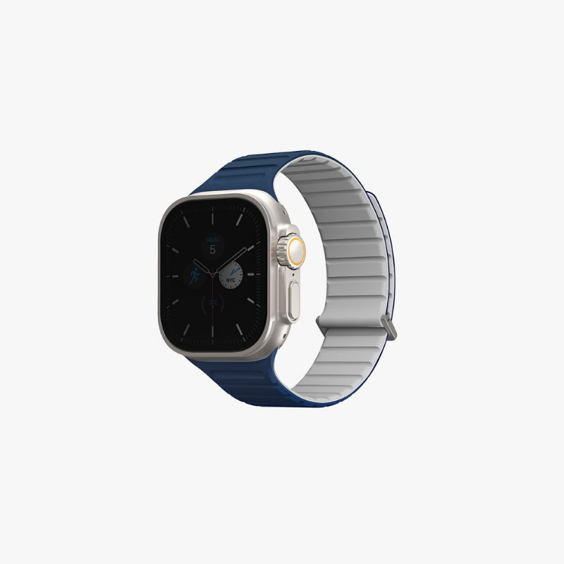 UNIQ REVIX REVERSIBLE MAGNETIC APPLE WATCH STRAP 49/45/44/42MM - STORM (STORM BLUE/ CHALK GREY)