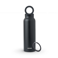 RINGO WATER BOTTLE 32 OZ SCREW LID / BOOSTER RING, BLACK