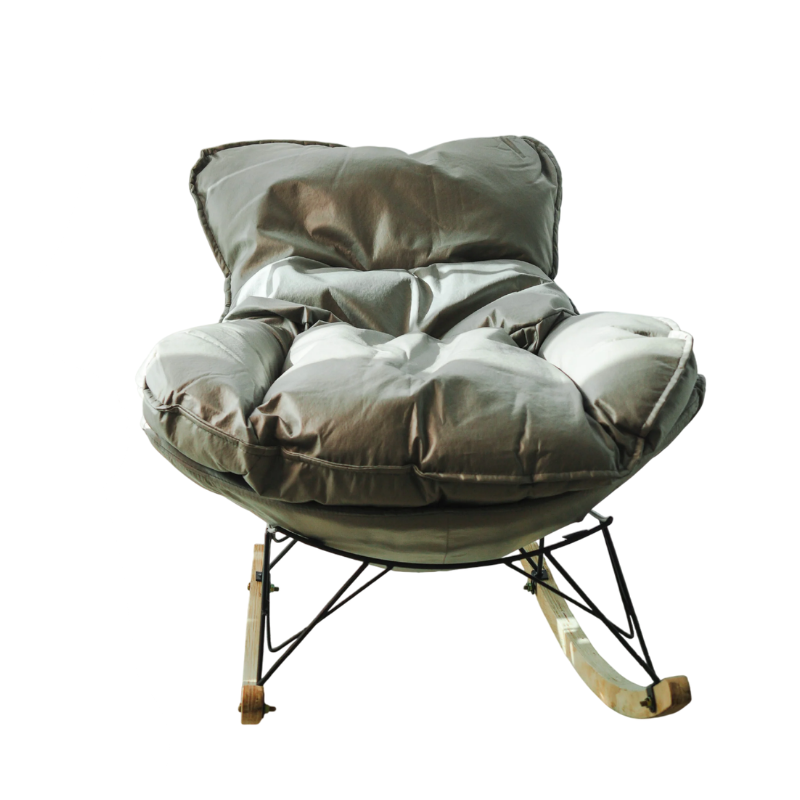 SOMA Aura Rocking Chair – Modern Ergonomic Relaxation Design – Premium Fabric – Gray