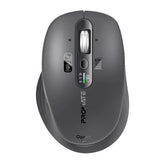 Promate Tri-Connect Wireless Mouse with Rechargeable Battery, 2.4G and Dual BT Connectivity ,800/1600/24,Black