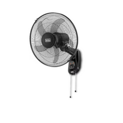 Black & Decker 55 W 16 Inch 3 Speed Wall Fan, Black -FW1620-B5