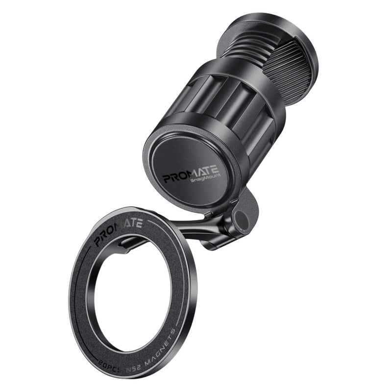 Promate - 360° Rotating Magnetic Smartphone Grip-On Mount ,black