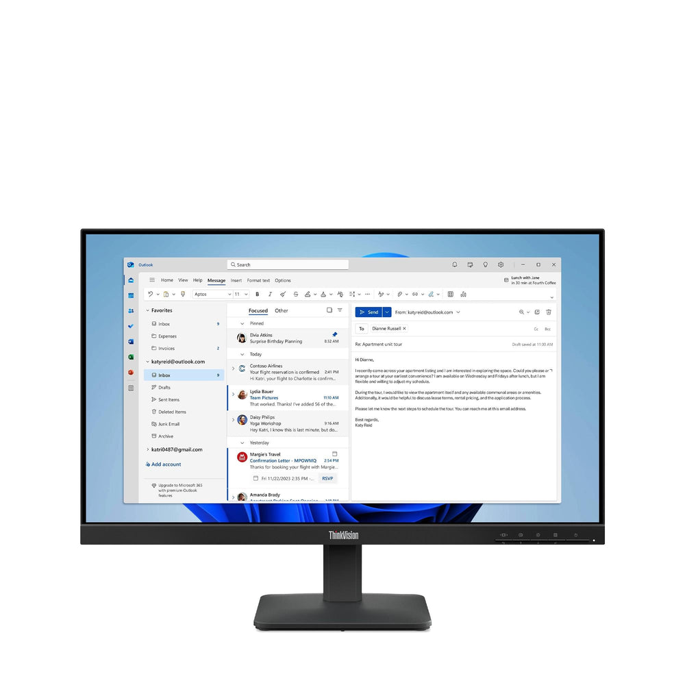 Lenovo ThinkVision S24-4e - 23.8" FHD IPS / 4ms / 100Hz / HDMI 1.4 / VGA - Monitor