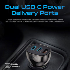 شاحن سيارة سريع الشحن من بروميت - شفاف بقوة 80 واط