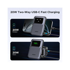 UGREEN Uno 10000mAh Magnetic Wireless 15W Power Bank 20W Black