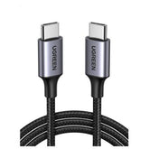 UGREEN USB 2.0 C M/M Round Cable Nickel Plating Aluminum Shell 2m (Gray Black)US261