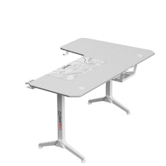 Gamax HY-L Gaming Table (L-Shaped) 160*100*75cm with Mousepad Left - White ( Installation not included )