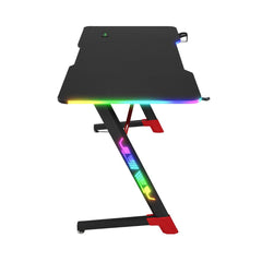 Gamax D2501 3 Sides RGB Carbon fiber Gaming Table 120*60*74 cm with Mousepad - Black