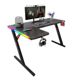 Gamax P201-LB RGB Carbon fiber Gaming Table 140*100*74 cm with Mousepad (L Shape - Left) - Black