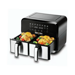 Black & Decker Digital Dual Zone Air Fryer 1700W 4L+4L Capacity With Rapid Hot Air Circulation
