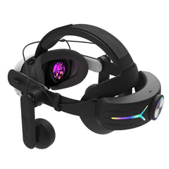 حزام رأس Gamax Meta Quest 3 مع بطارية 8000 مللي أمبير، سماعة رأس (C4) - أسود