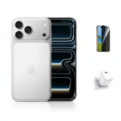 Apple iPhone 17 Pro Max 1TB Silver+2.5D Privacy Tempered Glass for iPhone 17 Pro max+WIWU NANO 30W GAN PD CHARGER