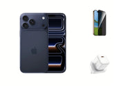 Apple iPhone 17 Pro Max 256GB Deep Blue+2.5D Privacy Tempered Glass for iPhone 17 Pro max+WIWU NANO 30W GAN PD CHARGER