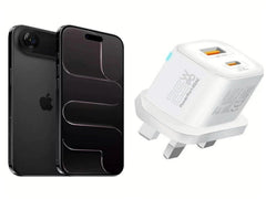 Apple iPhone Air 512GB Space Black +Promate 25W Wall Charger Head with USB-A and Type-C Ports - White