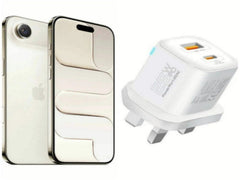 Apple iPhone Air 512GB Light Gold +Promate 25W Wall Charger Head with USB-A and Type-C Ports - White