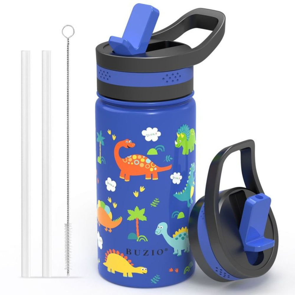 Buzio Kids Bottle with Straw Lid 500ML - Dinosaur