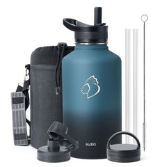 Buzio Trio Series Water Bottle with 3 Lids and Sleev 1.9L - Indigo Crush