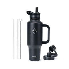 Buzio Trophy Series Handled Water Bottle for Car 1.2L - Black