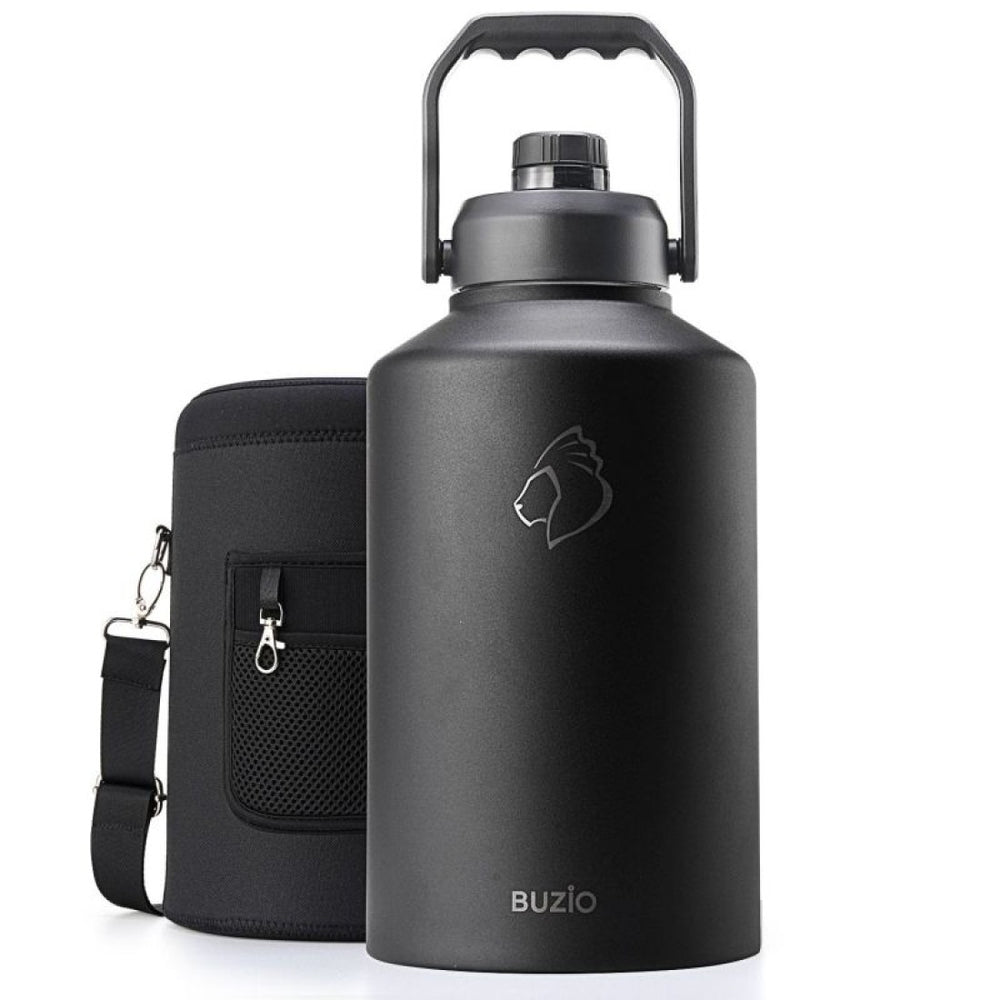 Buzio Rock Series Insulated 1.5 Gallon Jug with Spout Lid and Sleeve 5.8L - Black
