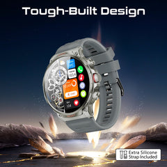 ساعة ذكية لتتبع اللياقة البدنية بشاشة دائرية مقاس 1.85 بوصة مع خاصية الاتصال عبر البلوتوث •