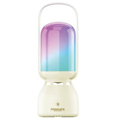 PROMATE 2-in-1 Portable Multifunctional Bluetooth Speaker Camping Light,GREY