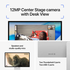 Apple Studio Display 27"-5K Standard Glass Tilt-Adjustable Stand (2026 Model) Thunderbolt 5 - 1YW