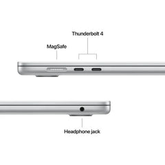Apple MacBook Air - 15" / M5 / 10-Core CPU / 10-Core GPU / 16-Core Neural Engine / 16GB / 512GB SSD / Arabic- Silver / 1YW