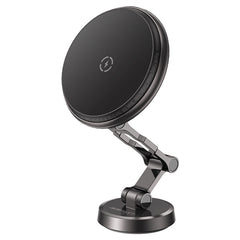 Acefast D30 magnetic folding wireless charging car holder, black