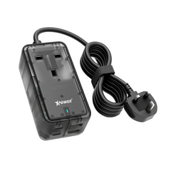 XPower PS1C 65W Gan 5 Output Power Strip 2 x USB 60W and 2 x Type-C 65W - Transparent Black