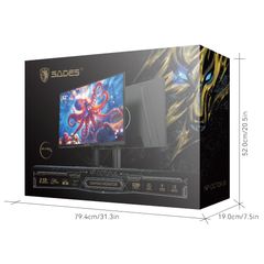 Sades NP-Octopus 32" 4K (3840x2160), 160Hz Refresh Rate, 0.5 Response Time, HDMI 2.1, IPS Flat Gaming Monitor - Black