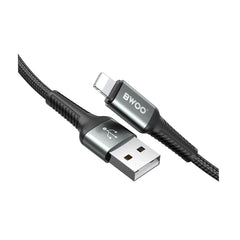 USB-A TO LIGHTNING FAST CHARGING DATA CABLE 1M BLACK