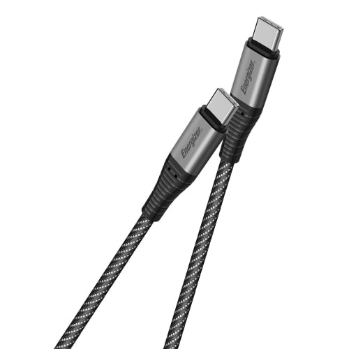 Energizer USB-C - USB-C Metal Cable/100W/ 2M Black