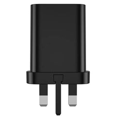 شاحن WIWU 21PD مع كابل، قابس بريطاني + كابل من النوع C إلى النوع C، موديل Wi-U001 CC أسود