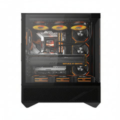 DarkFlash DY460 ATX Mid Tower Gaming Case - Black (4 ARGB Fans Included)