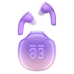 Acefast T9 Crystal (Air) color bluetooth earbuds, grape purple