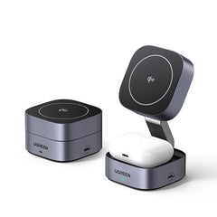 UGREEN 2-in-1 Magnetic Wireless Charger35316 15W (Space Grey)