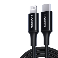 UGREEN USB-C to Lightning Cable M/M Nickel Plating ABS Shell 1m (Black)US171 60W