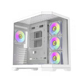DarkFlash FT418 PRO ATX Mid Tower Gaming Case - White (7 ARGB Fans Included)