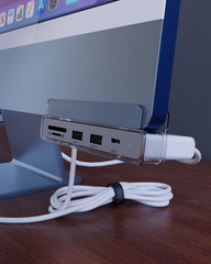 Xtrememac Type-C 6 In 1 Hub With Hanging Stand For iMac - HDMI 4K, Sd, Msd Cards, Usb-C , 2* Usb 3.1