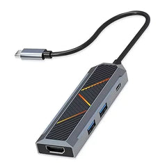 Redragon UCA 4-Port USB-C Hub - Black