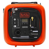 Black & Decker 12v 160 psi portable electric air inflator compressor for bike cars inflatables and sports balls orange/black