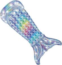 BESTWAY 1.93M X 1.01M IRIDESCENT MERMAID TAIL LOUNGE (Contents:1 lounge, repair patch)