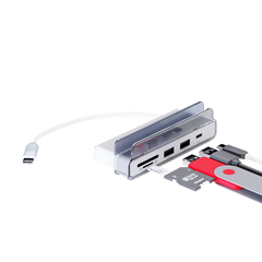 Xtrememac Type-C 6 In 1 Hub With Hanging Stand For iMac - HDMI 4K, Sd, Msd Cards, Usb-C , 2* Usb 3.1