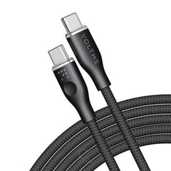 VOLTME Powerlink Rugg Double Nylon Cable Type C to Type C 5A / 1.8M (100W) Emarker Black
