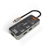 Mowsil 6-in-1 USB-C Hub Docking Station | 4K@60Hz HDMI, 100W PD, RJ45, 2×USB 3.0 & USB-C Data | MacBook iPad